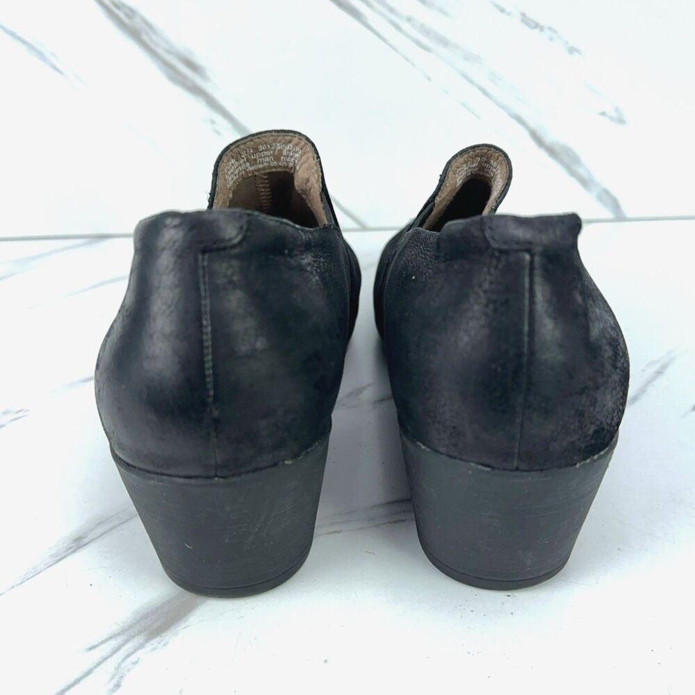Dansko Robin Black Nubuck Leather Heeled Slip On Loafers Womens EU 39 US 8.5 - 9 - Picture 4 of 9
